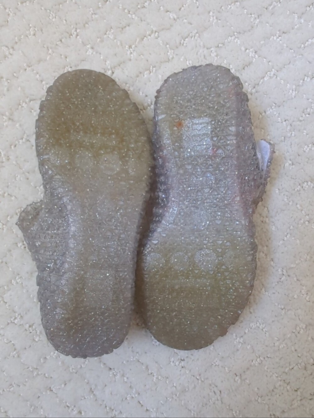 Mini Melissa Campana Mary Jane Shoes Clear Glitter Size 28/29 EUR 11 US - Picture 6 of 7